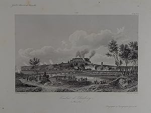 Bild des Verkufers fr Combat d'Ebersberg, 3 Mai 1809. Stahlstich v. Chavanne aus Gavard "Galeries historiques de Versailles" Paris 1837-52, 14,5 x 23 cm zum Verkauf von Antiquariat Johannes Mller