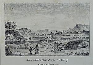 Das Mirabelthor in Salzburg. Lithographie von Friedrich Loos aus "Die zwölf Stadt-Thore Salzburgs...