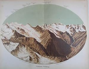 Stubaier Unterberg. Farblithographie v. C. Bollmann aus Amthor "Der Alpenfreund" Gera 1875, 19 x ...