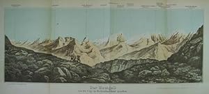 Seller image for Der Hochgall von der Gge im Weissenbachthale gesehen. Farblithographie v. C. Bollmann aus Amthor "Der Alpenfreund" Gera 1872, 17 x 45,5 cm for sale by Antiquariat Johannes Mller