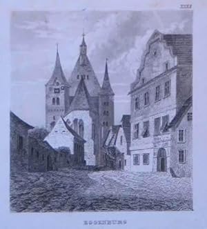 Eggenburg. Stahlstich aus Schmidl "Handbuch für Reisende" Stuttgart 1840, 9 x 8,5 cm