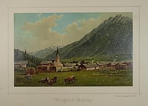 Seller image for Windisch-Matrey. Chromolithographie aus Gerasch "Die sterreichische Gebirgswelt" Graz 1887-94, 9,5 x 15,5 cm for sale by Antiquariat Johannes Mller