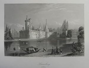 Bild des Verkufers fr Laxenbourg (pres de Vienne). Stahlstich aus "Payne`s Universum" Leipzig um 1850, 11 x 16,5 cm zum Verkauf von Antiquariat Johannes Mller