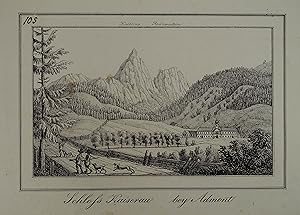 Schloss Kaiserau bey Admont. Lithographie aus Kaiser "Lithographirte Ansichten" Graz 1825-35, 9,5...