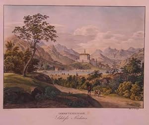 Obersteiermark. Schloss Neuhaus. Kolorierte Lithographie v. F. Wolf aus Kunike "Malerische Ansich...