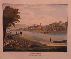 Bild des Verkufers fr Nieder-Oesterreich. Kloster Seisenstein. Kolorierte Lithographie n. Jakob Alt aus Kunike "Donau-Ansichten" Wien 1826, 26 x 35 cm zum Verkauf von Antiquariat Johannes Mller