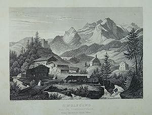 Bild des Verkufers fr St. Wolfgang Bad im Fuscherthale. Stahlstich v. Rybicka nach G. Pezolt, Verlag v. Gottlieb Haase Shne 1838, 11,5 x 16,5 cm zum Verkauf von Antiquariat Johannes Mller