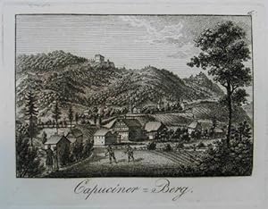 Capuciner-Berg. Kupferstich aus Hacker "Kleine mahlerische Erinnerungen" Salzburg um 1820, 6 x 8,...