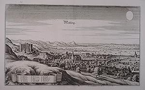 Medling. Kupferstich aus M. Merian "Topographia Provinciarum Austriacarum" Frankfurt 1649 ff. 19 ...
