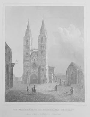 Bild des Verkufers fr Die Pfarrkirche in Wienerisch-Neustadt. Stahlstich v. Richter nach Willmann aus Schimmer "Das Kaiserthum Oesterreich" Darmstadt 1842, 14,5 x 12 cm zum Verkauf von Antiquariat Johannes Mller