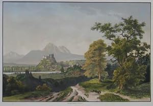 Salzbourg. Kolorierte Tonlithographie v. Karl Johan Billmark, aus "Pittoresk resetur fran Stockho...