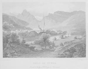 Seller image for Zell in Tyrol. Stahlstich v. Buhl n. Schwartz aus Schimmer "Das Kaiserthum Oesterreich" Darmstadt 1842, 8 x 11 cm for sale by Antiquariat Johannes Mller