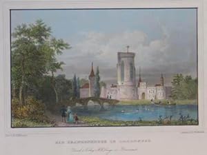 Bild des Verkufers fr Die Franzensburg in Laxenburg. Kolorierter Stahlstich v. Willmann aus Schimmer "Das Kaiserthum Oesterreich" Darmstadt 1842, 9 x 15 cm zum Verkauf von Antiquariat Johannes Mller