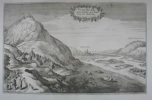 Prospect der Thonau zwische dem Kaleberg und Bisnberg. Kupferstich aus M. Merian "Topographia Pro...