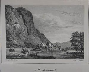 Seller image for Martinswand. Lithographie v. C. Czichna. Innsbruck, F. Unterberger um 1845 7,5 x 10 cm for sale by Antiquariat Johannes Mller