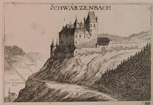 Schwärzenbach. (UW). Kupferstich aus G. M. Vischer "Topographia Archiducatus Austriae Inf: Modern...