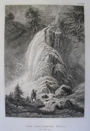 Der Gollinger Fall in Tyrol. Stahlstich aus "Meyer`s Universum" Hildburgh. 1833ff., 14,5 x 10,5 cm