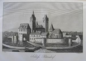 Schloss Pottendorf. Kupferstich v. A. Bogner aus Schweickhardt v. Sickingen "Darstellung des Erzh...