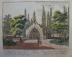 Bild des Verkufers fr Die Kapelle in dem k.k. Garten zu Laxemburg. Altkolorierter Kupferstich aus Geisler "Ansichten-Sammlung der berhmtesten Pallste, Gebude und der schnsten Gegenden von und um Wien" Wien 1812, 8 x 11 cm zum Verkauf von Antiquariat Johannes Mller