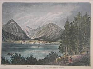 Bild des Verkufers fr Pertisau am Achensee in Tirol. Kolorierter Holzstich v. Bothe n. Adolf Neumann 1883, 18 x 25,5 cm zum Verkauf von Antiquariat Johannes Mller