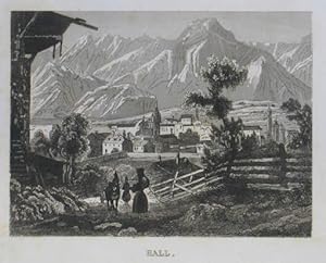 Seller image for Hall. Stahlstich aus Schmidl "Handbuch fr Reisende nach Tirol, Salzburg und Erzherzogthum Oesterreich" Stuttgart 1840, 7,5 x 10 cm for sale by Antiquariat Johannes Mller