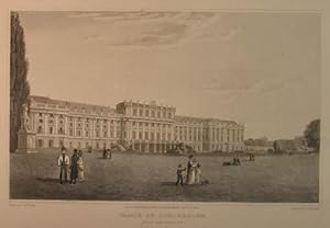 Palace of Schonbrunn, from the Garden. Stahlstich v. J. Henshall aus Batty "German Scenery from d...