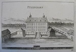 Pixendorf. (OW). Kupferstich aus G. M. Vischer "Topographia Archiducatus Austriae Inf: Modernae" ...