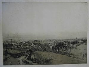 Radierung "Blick auf Wien" rechts unten in der Platte signiert u. datiert 1913, 51 x 69 cm
