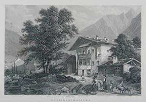 Seller image for Hofer`s Haus im Passeierthale. Stahlstich aus "Meyers Reisebcher. Deutsche Alpen, westlicher Theil" Leipzig, Bibliographisches Institut 1880, 9,5 x 14,5 cm for sale by Antiquariat Johannes Mller