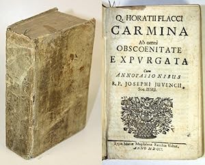 Bild des Verkufers fr Q. Horatii Flacci Carmina. Ab omni obscoenitate expurgata. Cum annotationibus Josephi Juvencii. S. J. zum Verkauf von Antiquariat Gallus / Dr. P. Adelsberger