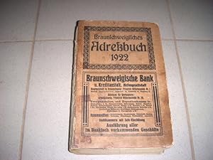 Braunschweig, Braunschweigisches Adressbuch für das Jahr 1922.