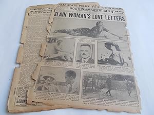 Image du vendeur pour Boston Daily Advertiser - Boston Record (Saturday, July 22, 1922) Newspaper (Cover Headline: SLAIN WOMAN'S LOVE LETTERS) mis en vente par Bloomsbury Books