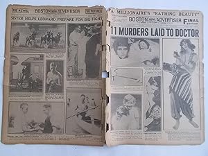 Seller image for Boston Daily Advertiser - Boston Record (Tuesday, July 25, 1922) Newspaper (Cover Headline: 11 MURDERS LAID TO DOCTOR) for sale by Bloomsbury Books