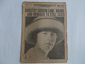 Seller image for Boston Daily Advertiser - Boston Record (Tuesday, November 14, 1922 FINAL EDITION) Newspaper (Cover Headline: DOROTHY GORDON SANE: BOUND AND DRUGGED TO STILL CRIES) for sale by Bloomsbury Books