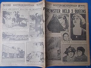 Seller image for Boston Daily Advertiser - Boston Record (Saturday, December 9, 1922 FINAL EDITION) Newspaper (Cover Headline: [Eugene V.] BREWSTER HELD 3 QUEENS) for sale by Bloomsbury Books