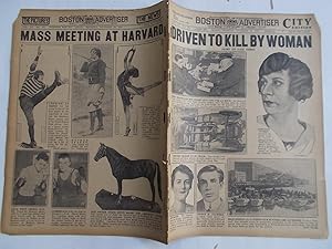 Seller image for Boston Daily Advertiser - Boston Record (Thursday, November 20, 1924) Newspaper (Cover Headline: DRIVEN TO KILL BY WOMAN) for sale by Bloomsbury Books