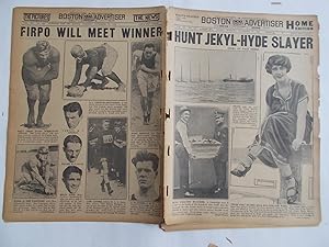 Seller image for Boston Daily Advertiser - Boston Record (Tuesday, November 25, 1924) Newspaper (Cover Headline: HUNT JEKYL-HYDE SLAYER) for sale by Bloomsbury Books