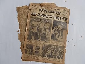 Boston Daily Advertiser - Boston Record (Friday, May 29, 1925) Newspaper (Cover Headline: WIFE DE...