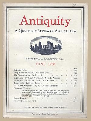 Imagen del vendedor de Antiquity A Quarterly Review of Archaeology June 1930 a la venta por Martin Harrison