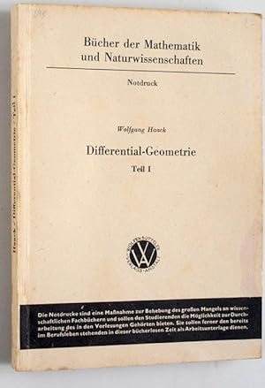 Bild des Verkufers fr Differential - Geometrie Teil 1 (I). Bcher der Mathematik und Naturwissenschaft. zum Verkauf von Baues Verlag Rainer Baues 