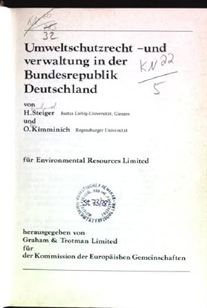Image du vendeur pour Umweltschutzrecht und -verwaltung in der Bundesrepublik Deutschland mis en vente par books4less (Versandantiquariat Petra Gros GmbH & Co. KG)