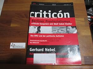 Bild des Verkufers fr Criticon. Konservative Zeitschrift 173 Frhling 2002 zum Verkauf von Antiquariat im Kaiserviertel | Wimbauer Buchversand