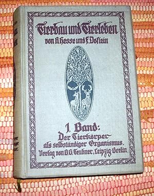 Seller image for Tierbau und Tierleben in ihrem Zusammenhang betrachtet 1910/1914 for sale by Antiquariat am Mnster Gisela Lowig