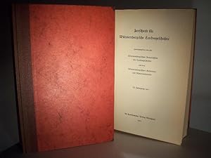 Imagen del vendedor de Zeitschrift fr Wrttembergische Landesgeschichte. XI. Jahrgang. Band 11. 1952 a la venta por Adalbert Gregor Schmidt