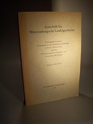 Seller image for Zeitschrift fr Wrttembergische Landesgeschichte. XXIX. Jahrgang. Band 29. 1970 for sale by Adalbert Gregor Schmidt