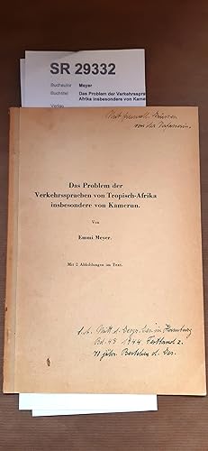 Das Problem der Verkehrssprachen von Tropisch-Afrika insbesondere von Kamerun