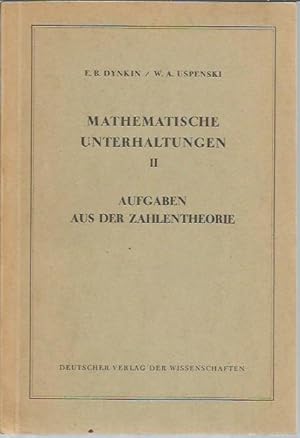 Image du vendeur pour Mathematische Unterhaltungen II: Aufgaben aus der Zahlentheorie mis en vente par Bookfeathers, LLC