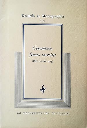 Conventions franco-sarroises (Paris - 20. mai 1953).