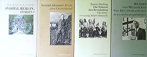 Bild des Verkufers fr Konvolut von 4 Bnden der Reihe ?Corso bei Siedler?. 1.) Richard von Weizscker: Von Deutschland aus. Reden des Bundesprsidenten. 112 S. 2.) Konrad Adenauer: Briefe ber Deutschland 1945-1951. 120 S. 3.) Werner Knopp: Woher, Berlin, wohin? 96 S. 4.) Rainer Bieling: Die Trnen der Revolution. Die 68er zwanzig Jahre danach. 128 S. zum Verkauf von Versandantiquariat Ruland & Raetzer