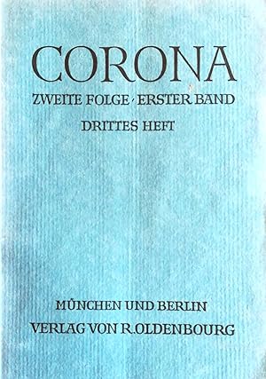 Imagen del vendedor de Corona. Begrndet von Martin Bodmer. 2. Folge, 1. Band, 3. Heft (Herbst 1943). a la venta por Versandantiquariat Ruland & Raetzer